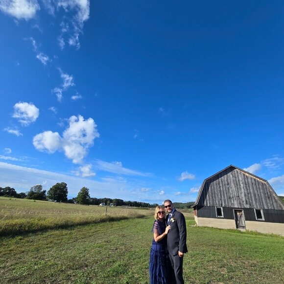 Navy Ruffle Gown Size 2 - Picture 6 of 13